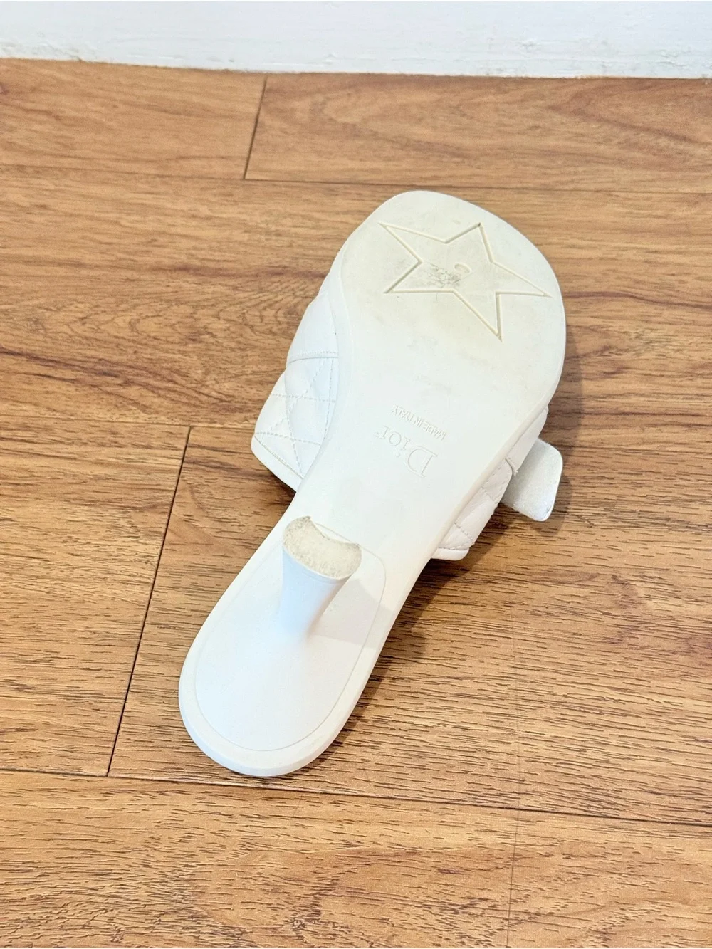 Christian Dior Paris Ivory Quilted Mule Heels EU 38.5 US 8.5